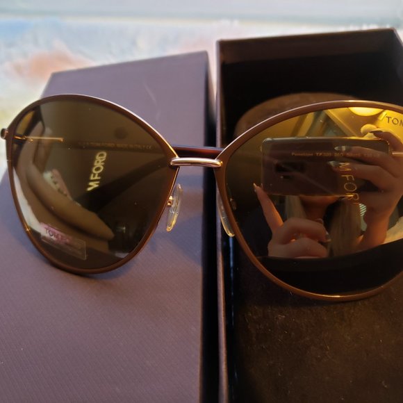 Tom Ford Penelope Aviator Sunglasses - Picture 4 of 9